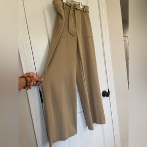 NWT International Concepts Wide Leg Beige High Rise Pants Size 10